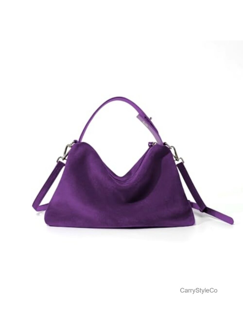 Suede Tote Bag Crossbody Adjustable Strap Shoulder Satchel Hobo Purse